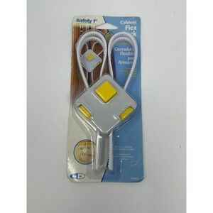 Safety 1st Cabinet Flex-Lock Child Safety Lock Gray Yellow S1002C‎ NIP